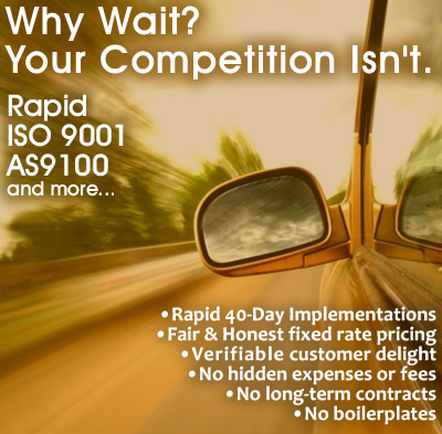 ISO 9001 AS9100 Implementation Consulting Training Rapid