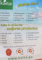 ISO 9001 mark on Peruvian health product