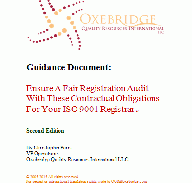 Ensure A Fair Registration Audit With These Contractual Obligations For Your ISO 9001 Registrar