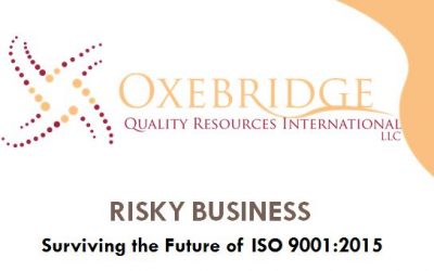 Oxebridge to Present “Risky Business: Surviving the Future of ISO 9001:2015” to USMC Camp Pendleton