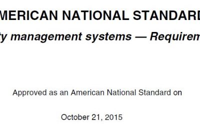 ANSI Adopted ISO 9001:2015, Now Official US Standard