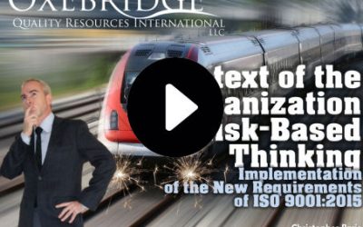 VIDEO: Context of the Organization & Risk-Based Thinking