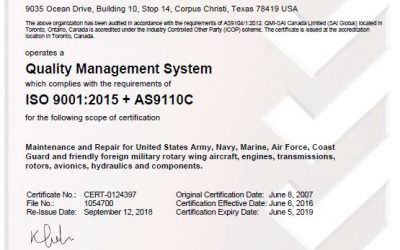Two Arrested at AS9110 Certified Army Depot for Falsification of Helicopter Repair Records