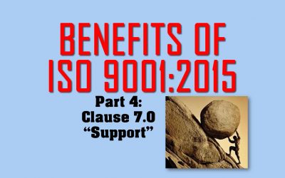 Benefits of ISO 9001, Part 4: Clause 7 on Support