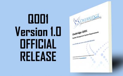 Oxebridge Releases Official Version 1.0 of Q001 Standard