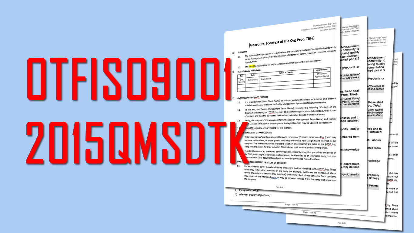 Free ISO 9001 Template Kit Updated, Now Supports Google Docs
