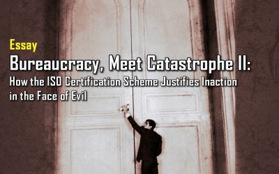 Bureaucracy, Meet Catastrophe II: How the ISO Certification Scheme Justifies Inaction in the Face of Evil