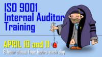 ISO 9001 Internal Auditor Training Course – April 10 & 11