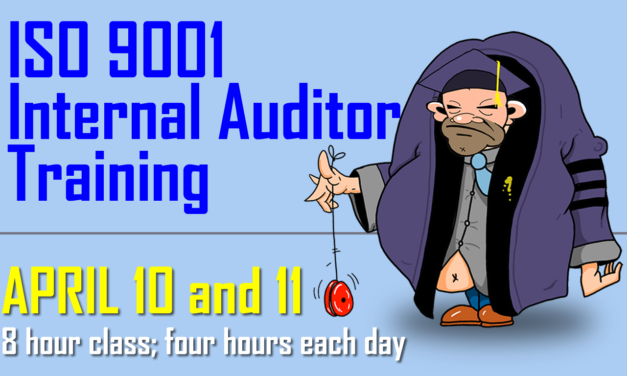 ISO 9001 Internal Auditor Training Course – April 10 & 11