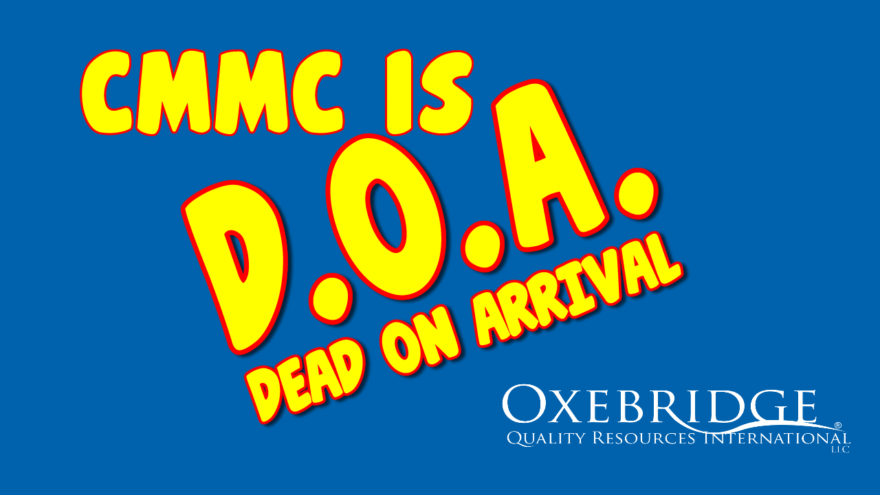 CMMC is D.O.A
