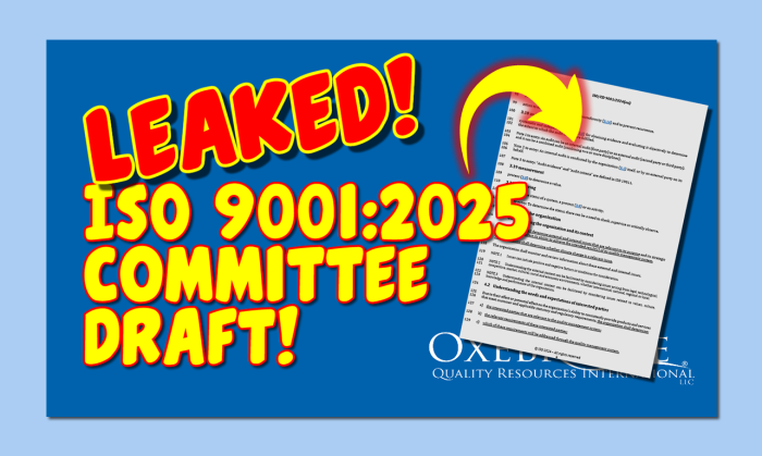 VIDEO: Review and Commentary on the ISO 9001:2025 Committee Draft
