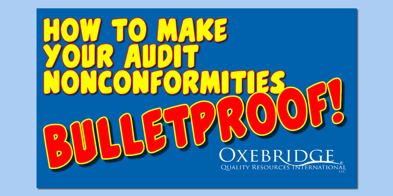 Video: How to Make Your Audit Nonconformities Bulletproof