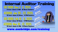 New Internal Auditor Training Dates Added!