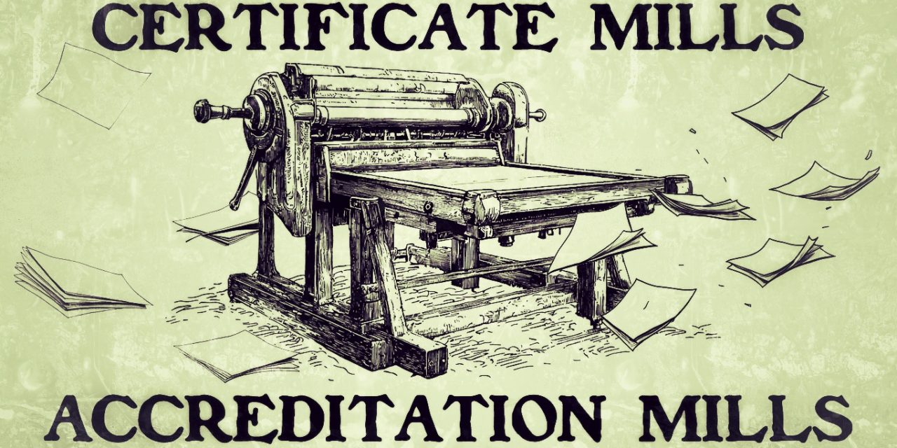 The Indefensibles: Registry of ISO Certificate Mills and Accreditation Mills