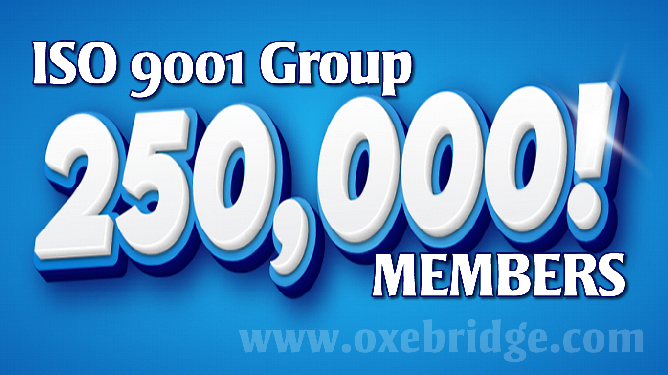 Oxebridge’s ISO 9001 LinkedIn Group Reaches 250,000 Members