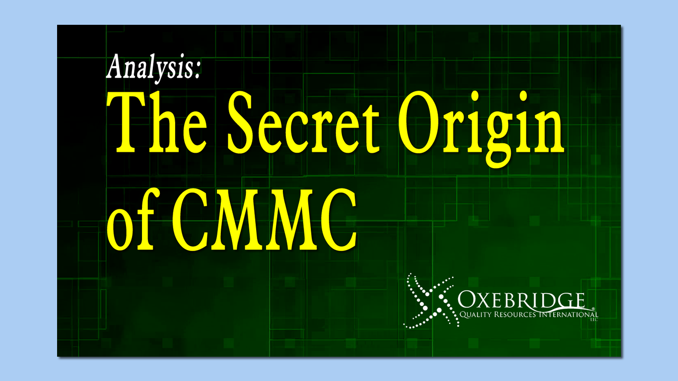 VIDEO: The Secret Origin of CMMC