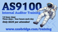 Seats Open for AS9100 Internal Auditor Class, Nov 4 – 6 (2026)